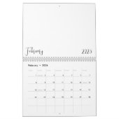 Lege kalender 2025 met tekst (Feb 2026)