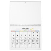 Lege kalender 2025 voor kinderen geel (Jan 2027)