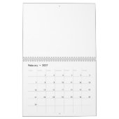 Lege kalender 2025 zonder feestdagen (Feb 2027)