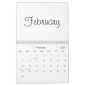 Lege kalender 2026 met Feestdagen (Feb 2027)