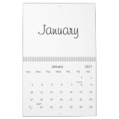 Lege kalender 2026 met Feestdagen (Jan 2027)