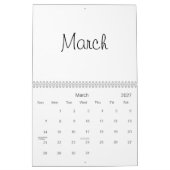 Lege kalender 2026 met Feestdagen (Mar 2027)