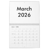 Lege Kalender 2026 Met Maanden (Mar 2026)