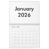 Lege Kalender 2026 Met Maanden (Jan 2027)