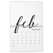 Lege kalender 2026 Wit sjabloon (Feb 2027)