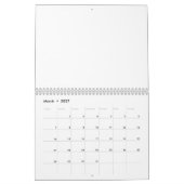 Lege kalender 2026 zonder Feestdagen (Mar 2027)