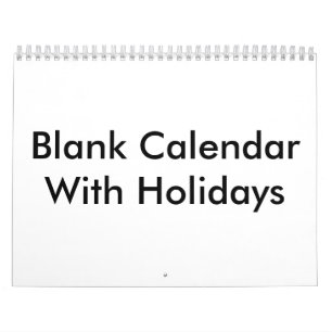 Lege kalender met feestdagen 2026