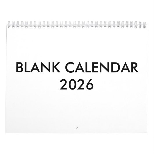 Lege kalender voor 2026 (Hoes)