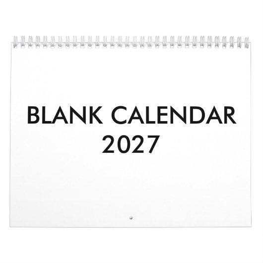 Lege Kalender Voor 2027 (Hoes)