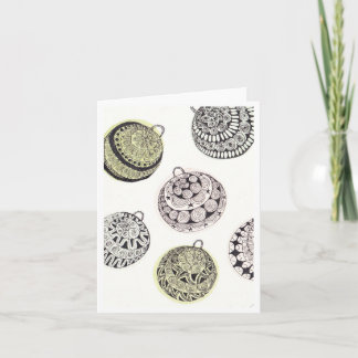 Lege kerst Kaart - kerstballen