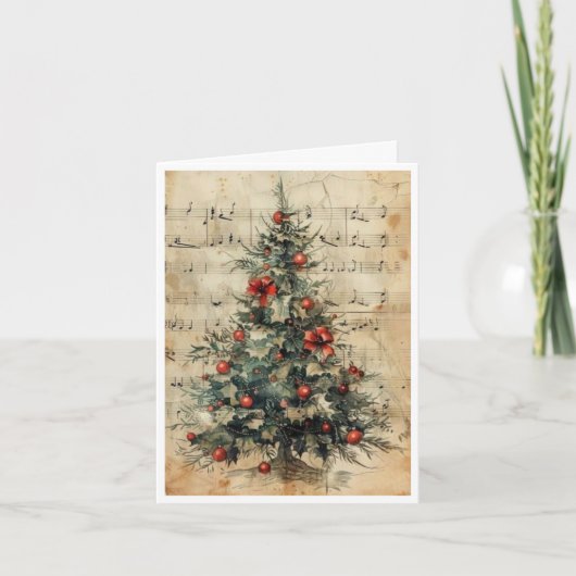 lege kerstboomkaart kaart (Voorkant)