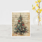 lege kerstboomkaart kaart (Gele Bloem)