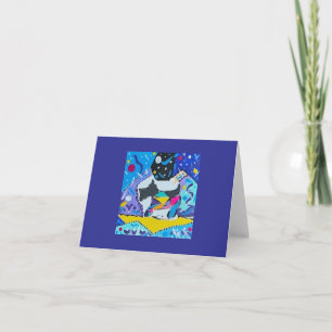 Lege kerstkaart met Schnauzer Bedankkaart