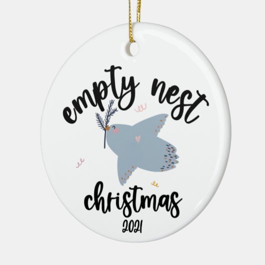 Lege kerstversiering - 2021 keramisch ornament (Links)