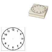 Lege klok Gezicht Teaching Aid Rubberstempel (Gestempeld)