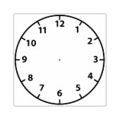 Lege klok Gezicht Teaching Aid Rubberstempel (Afrduk)