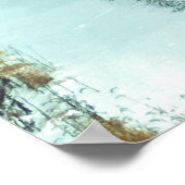 Lege kolentrein in sneeuw poster (Hoek)