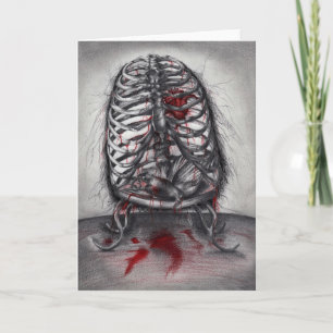 Lege Kooi Anatomie Gotische Horror Ribbenkast Kuns Kaart