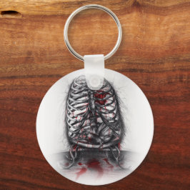 Lege kooi Menselijke anatomie rib Surrealistische  Sleutelhanger