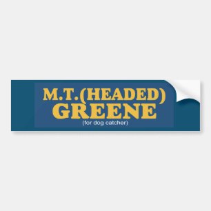 lege kop Greene Bumpersticker