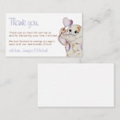 Lege kutste olifantenhartballon Dank u wel Informatiekaartje (Voorkant / Achterkant)