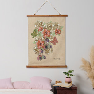 Lege leder en suede kunst, ophangtapijt hangend wandkleed