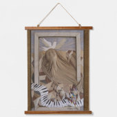 Lege leder en suede kunst, ophangtapijt hangend wandkleed (Voorkant)