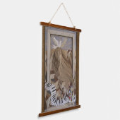 Lege leder en suede kunst, ophangtapijt hangend wandkleed (Gebogen)