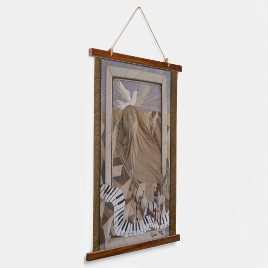 Lege leder en suede kunst, ophangtapijt hangend wandkleed (Gebogen)