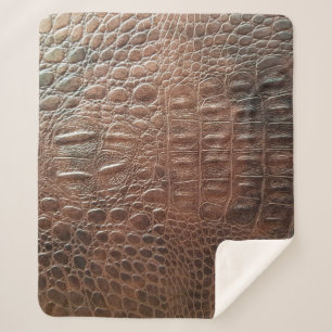 Lege lederen textuur achtergrondse close-up, embo sherpa deken