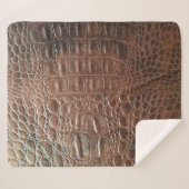 Lege lederen textuur achtergrondse close-up, embo sherpa deken (Voorkant (horizontaal))