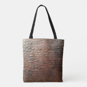 Lege lederen textuur achtergrondse close-up, embo tote bag (Achterkant)