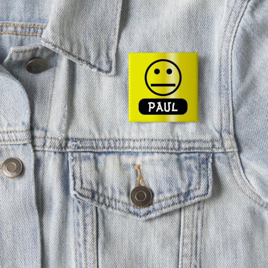 Lege lettercodering vierkante button 5,1 cm (In situ)