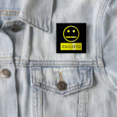 Lege lettercodering vierkante button 5,1 cm (In situ)