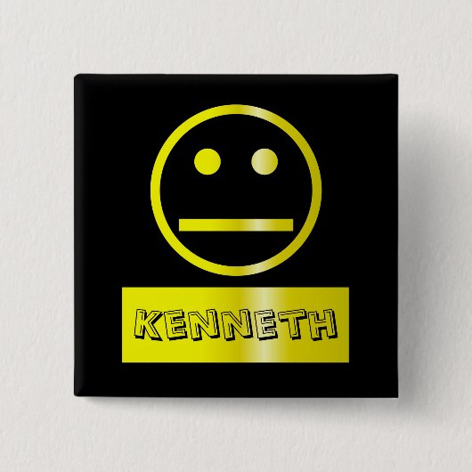 Lege lettercodering vierkante button 5,1 cm (Voorkant)