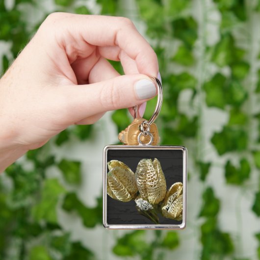 Lege Lily Seed Pods Coördinerende items Sleutelhanger (Hand)