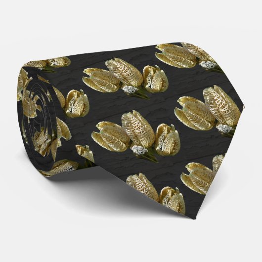 Lege Lily Seed Pods Coördinerende items Stropdas (Opgerold)