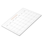 Lege maandelijkse agenda-planner notitieblok (Schuin)