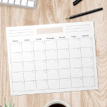 Lege maandelijkse agenda-planner notitieblok<br><div class="desc">Een ongedateerde,  lege kalenderplanner voor u om uw fitness kalender,  gebeurtenissen,  taken,  maaltijden,  en meer neer te schrijven!</div>