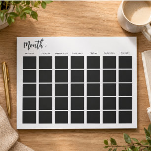 Lege maandkalender notitieblok