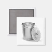 Lege metalen vuilnisbak magneet (Voorkant / Achterkant)