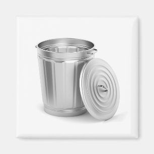 Lege metalen vuilnisbak magneet