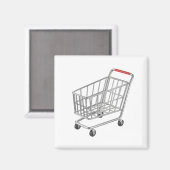 Lege metalen winkelwagen magneet (Voorkant / Achterkant)