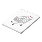 Lege metalen winkelwagen notitieblok (Linkerzijde)