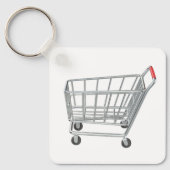 Lege metalen winkelwagen sleutelhanger (Voorkant)