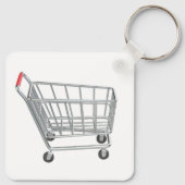 Lege metalen winkelwagen sleutelhanger (Achterkant)