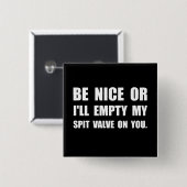 Lege mijn spit klep vierkante button 5,1 cm (Voorkant /achterkant)