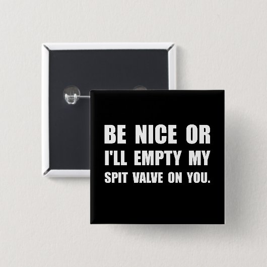 Lege mijn spit klep vierkante button 5,1 cm (Voorkant /achterkant)