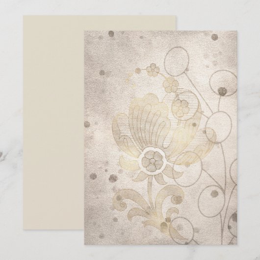 Lege, minimalistische goudFilippijnen Aankondiging (Voorkant / Achterkant)