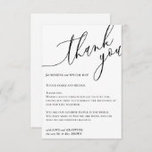 Lege moderne handtekening Aangepaste foto Hartelij Informatiekaartje (Voorkant / Achterkant)